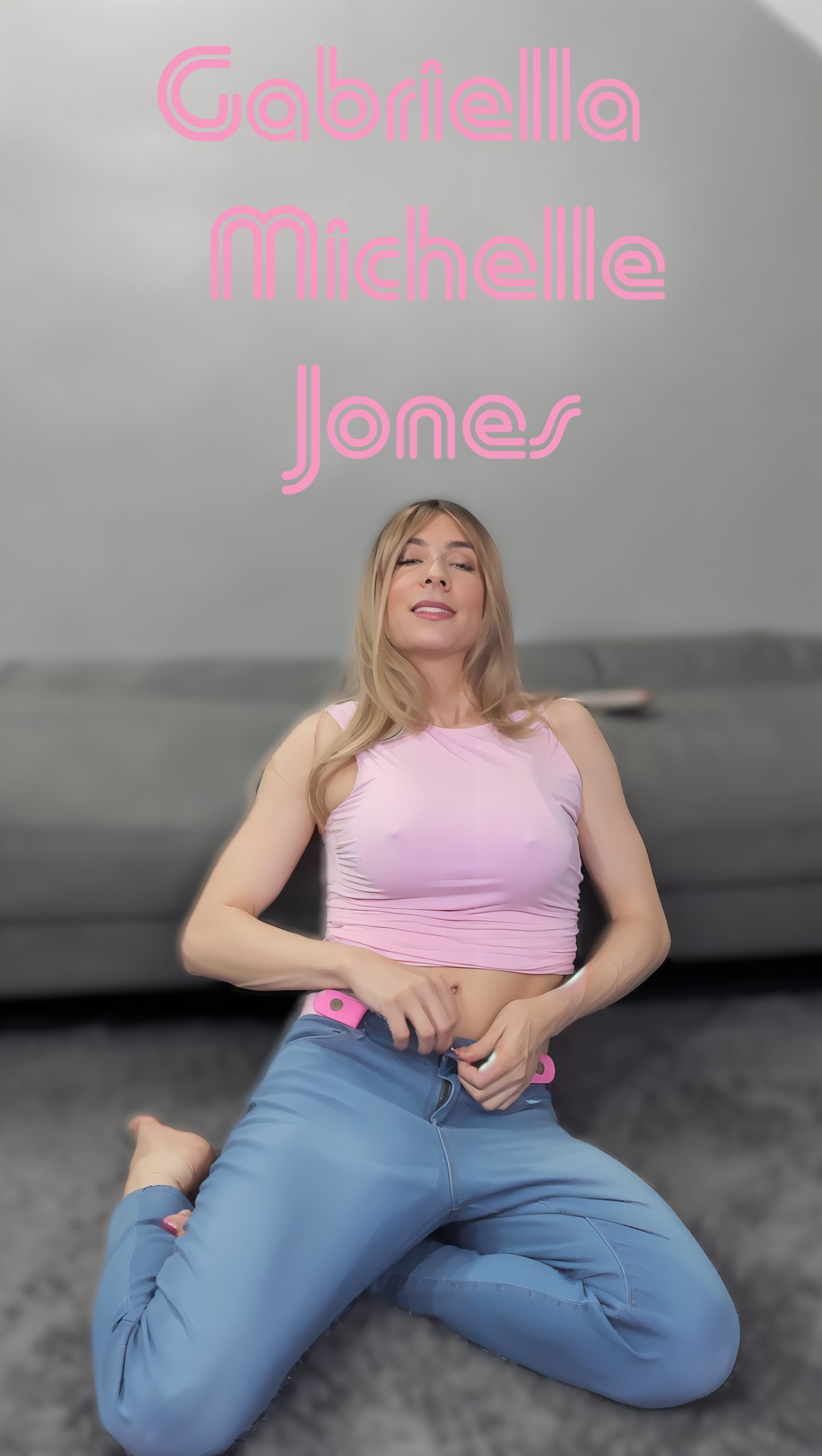 jeans and pink top look